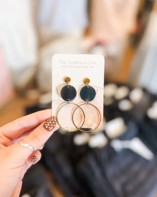 The Sadie Drop Hoop Earrings - The Southern Loft