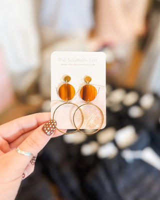 The Sadie Drop Hoop Earrings - The Southern Loft