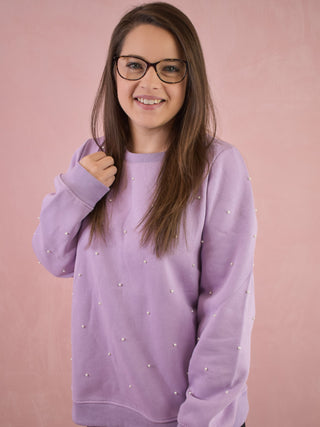 Those Who Wait Pearl Detail Pullover - The Southern Loft