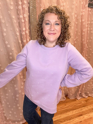 Those Who Wait Pearl Detail Pullover - The Southern Loft
