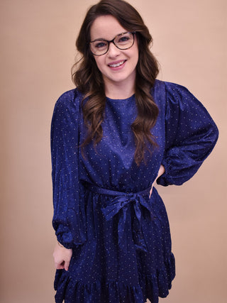 Through The Years Rhinestone Satin Dress - The Southern Loft