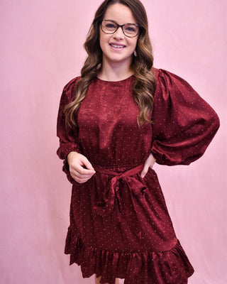 Through The Years Rhinestone Satin Dress - The Southern Loft