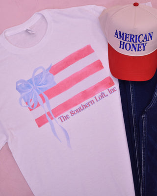 TSL Bows + Stripes Graphic Tee - The Southern Loft