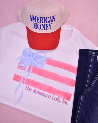 TSL Bows + Stripes Graphic Tee - The Southern Loft
