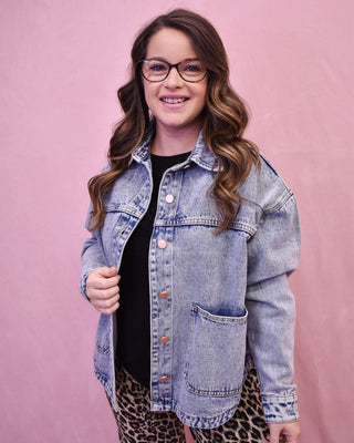 Vintage Denim Square Pocket Jacket - The Southern Loft