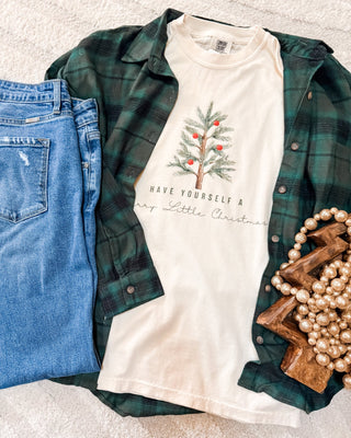 Vintage Merry Little Christmas Tree Tee - The Southern Loft