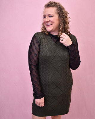 Viva V - Neck Sleeveless Sweater Dress - The Southern Loft