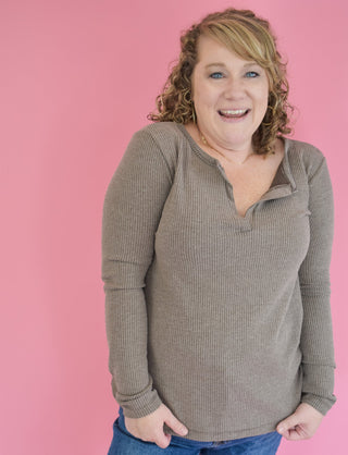 Waving Goodbye Waffle Knit Top - The Southern Loft