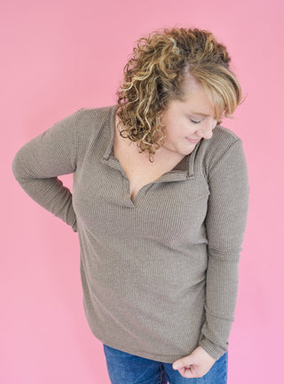 Waving Goodbye Waffle Knit Top - The Southern Loft