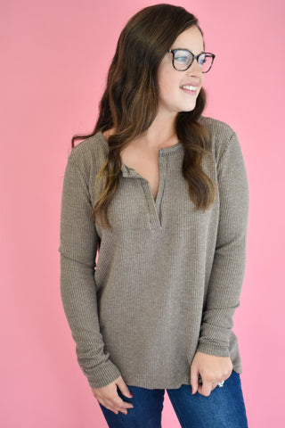 Waving Goodbye Waffle Knit Top - The Southern Loft
