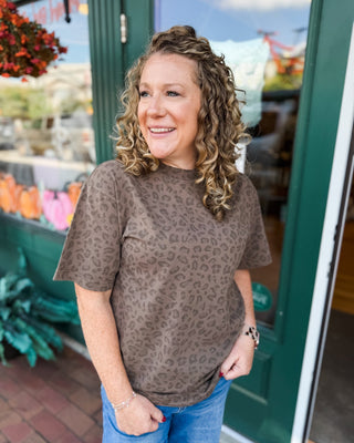 Wild About You Vintage Wash Leopard Tee - The Southern Loft