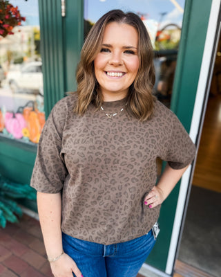 Wild About You Vintage Wash Leopard Tee - The Southern Loft