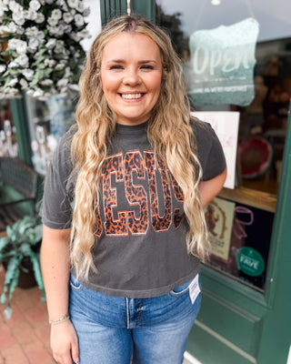 Wild for Jesus Leopard Graphic Crop Tee - The Southern Loft