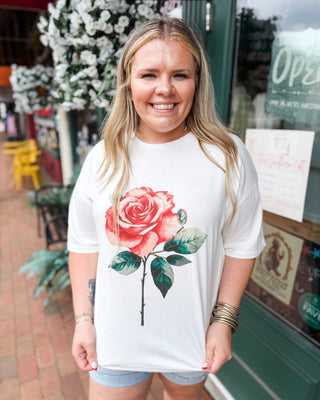 Wild Rose Oversized Graphic Tee - The Southern Loft
