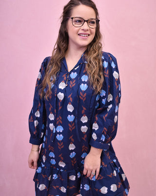 Winter Whimsy Floral Mini Dress - The Southern Loft