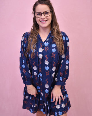 Winter Whimsy Floral Mini Dress - The Southern Loft