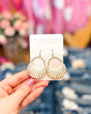 Woven Leather Drop Earrings - The Southern Loft