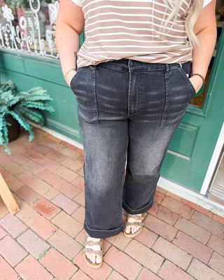 Zenana Weekend Wander Utility Cropped Denim Jeans - The Southern Loft