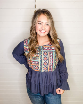 Almost Midnight Long Sleeve Top - The Southern Loft