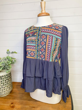 Almost Midnight Long Sleeve Top - The Southern Loft