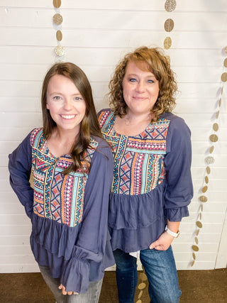 Almost Midnight Long Sleeve Top - The Southern Loft