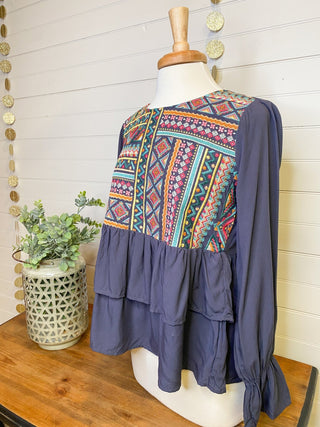 Almost Midnight Long Sleeve Top - The Southern Loft