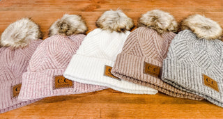 C.C Diagonal Stripe Beanie - The Southern Loft