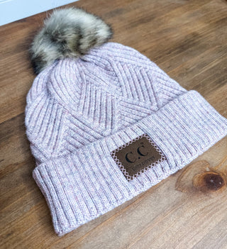 C.C Diagonal Stripe Beanie - The Southern Loft