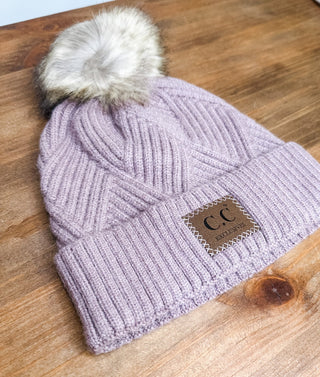 C.C Diagonal Stripe Beanie - The Southern Loft
