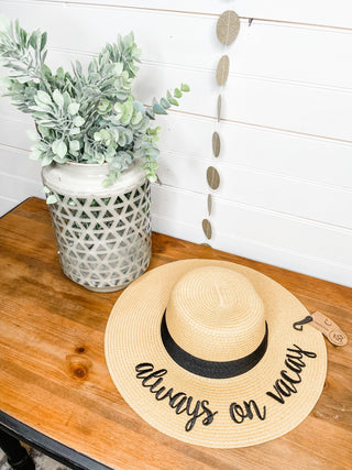 Straw Wide Brim Sun Hat - The Southern Loft