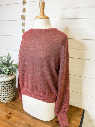 Sweet Confession Shimmer Sweater - The Southern Loft