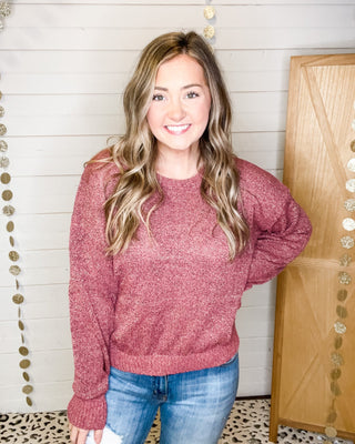 Sweet Confession Shimmer Sweater - The Southern Loft