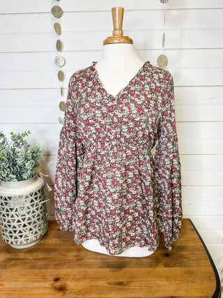 Time After Time Floral Top - The Southern Loft