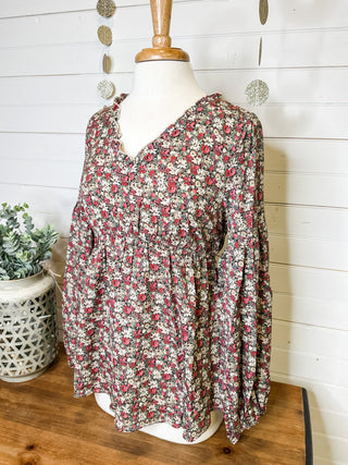 Time After Time Floral Top - The Southern Loft