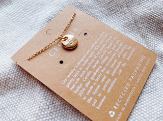 Written In Gold Initial Charm Necklace - The Southern Loft