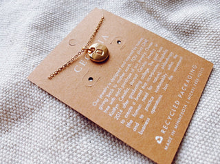 Written In Gold Initial Charm Necklace - The Southern Loft