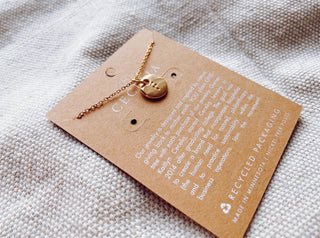 Written In Gold Initial Charm Necklace - The Southern Loft